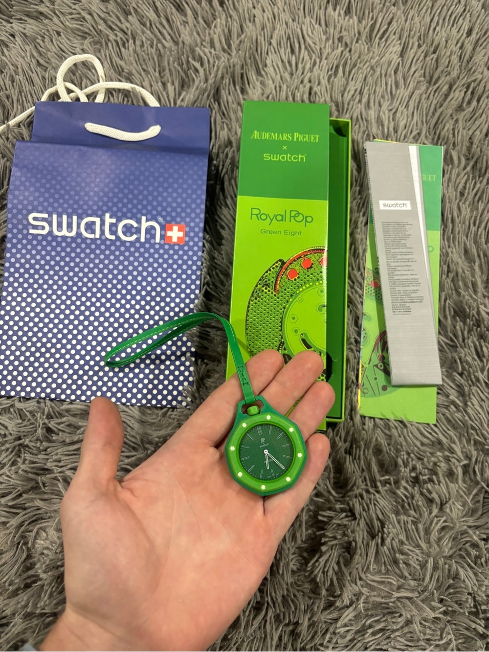 AP X Swatch Green Eight Royal Pop with Wristband